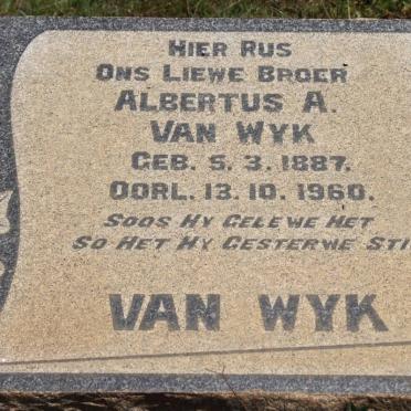WYK Albertus A., van 1887-1960