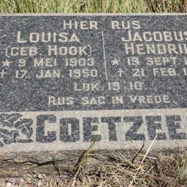 COETZEE Jacobus Hendrik 1882-1963 &amp; Louisa HOOK 1903-1950