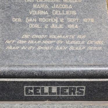 CELLIERS Maria Jacoba Vourina nee VAN ROOYEN 1878-1964