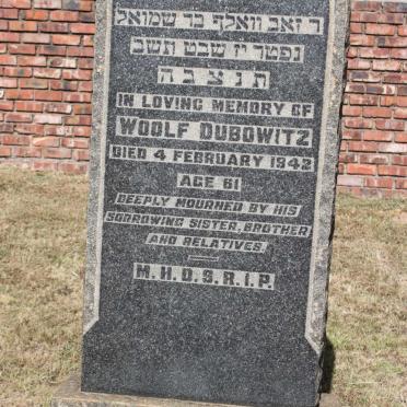 DUBOWITZ Woolf  -1942