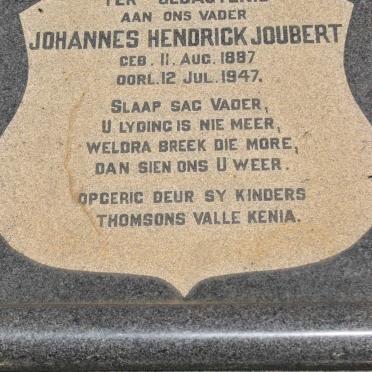 JOUBERT Johannes Hendrik 1887-1947