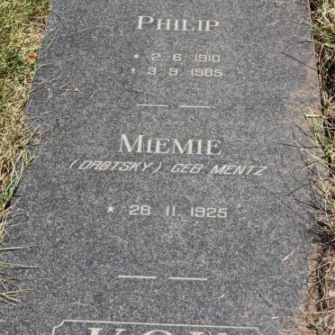 KOK Philip 1910-1985 &amp; Miemie voorheen DROTSKY nee MENTZ 1925-
