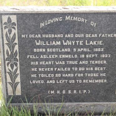LAKIE William Whyte 1862-1937