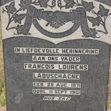 LABUSHAGNE Francois Lourens 1871-1961
