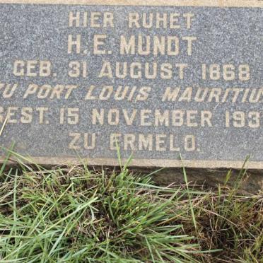 MUNDT H.E. 1868-1931