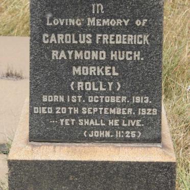 MORKEL Carolus Frederick Raymond Hugh 1913-1929