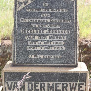 MERWE Nicolaas Johannes, van der 1863-1936