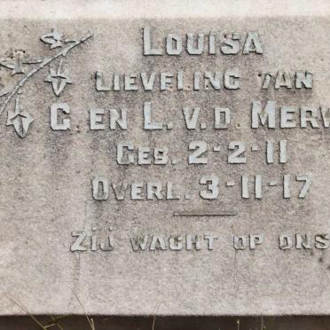 MERWE Louisa, v.d. 1911-1917