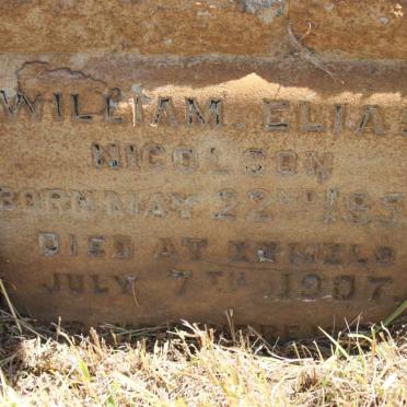 NICOLSON William Elias 1852-1907