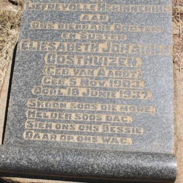 OOSTHUIZEN Eliesabeth Johanna geb VAN AARDT 1903-1937