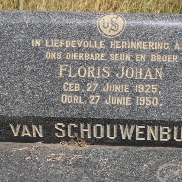 SCHOUWENBURG Floris Johan, van 1925-1950