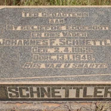 SCHNETTLER Johannes F. 1869-1948