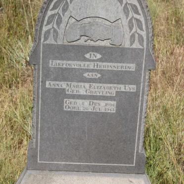 UYS Anna Maria Elizabeth nee GREYLING 1894-1943
