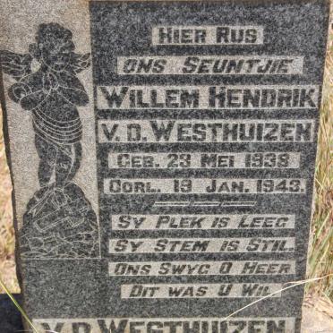 WESTHUIZEN Willem Hendrik, van der 1938-1943