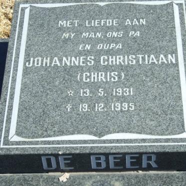 BEER Johannes Christiaan, de 1931-1995