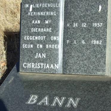 BANN Jan Christiaan 1957-1982