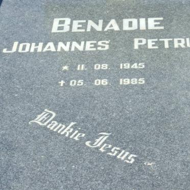 BENADIE Johannes Petrus 1945-1985