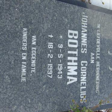 BOTHMA Johannes Cornelius 1943-1997