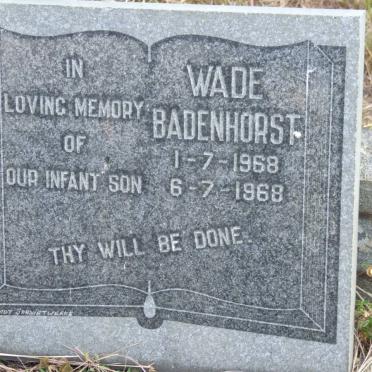 BADENHORST Wade 1968-1968
