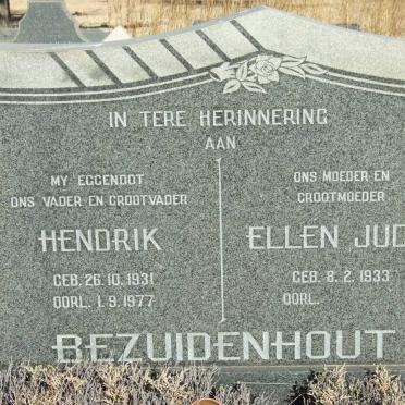 BEZUIDENHOUT Hendrik 1931-1977 &amp; Ellen Judia 1933-
