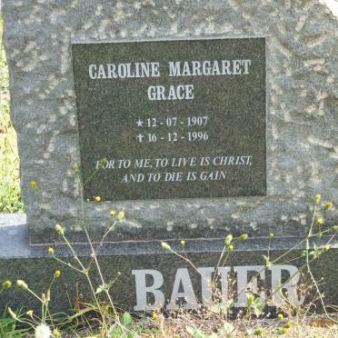 BAUER Caroline Margaret Grace 1907-1996