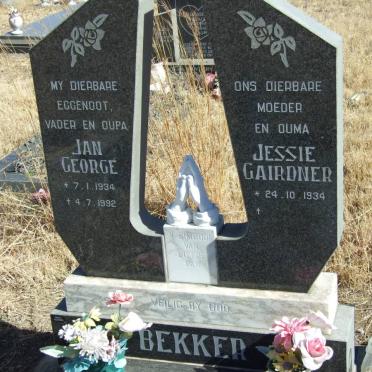 BEKKER Jan George 1934-1992 &amp; Jessie Gairdner 1934-