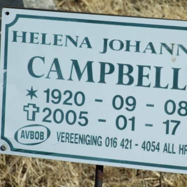 CAMPBELL Helena Johanna 1920-2005