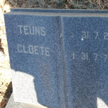 CLOETE Teuns 1923-1977