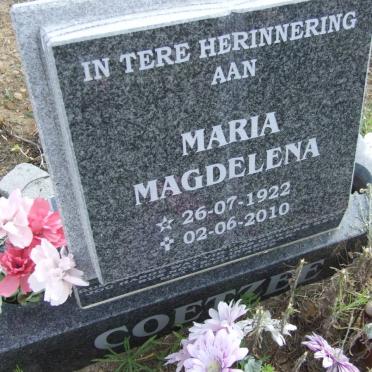 COETZEE Maria Magdelena 1922-2010