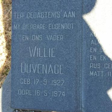DUVENAGE Willie 1927-1974
