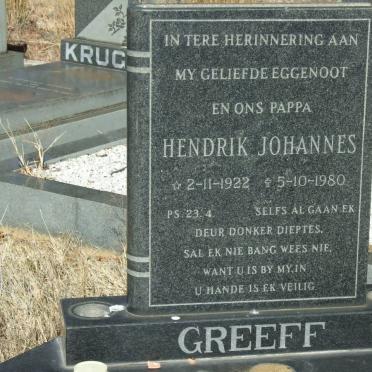 GREEFF Hendrik Johannes 1922-1980
