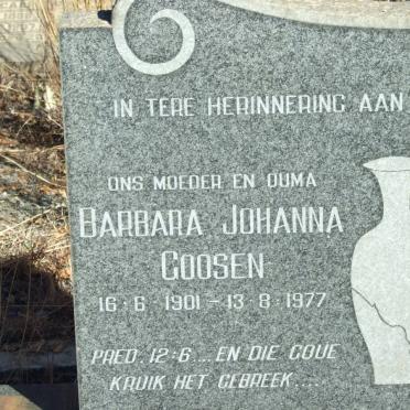 GOOSEN Barbara Johanna 1901-1977