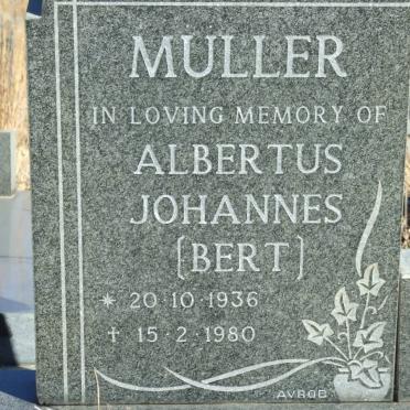 MULLER Albertus Johannes 1936-1980
