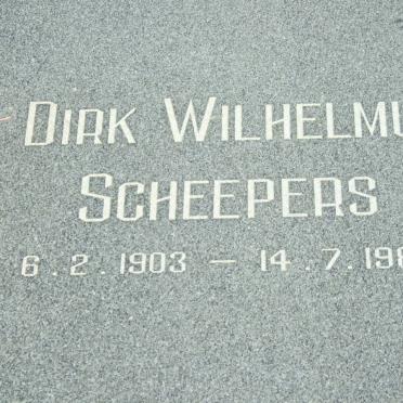 SCHEEPERS Dirk Wilhelmus 1903-1982