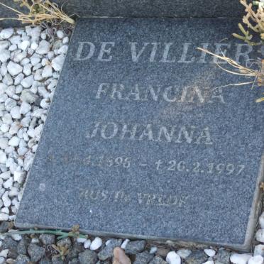 VILLIERS Pieter H., de 1898-1977 &amp; Francina Johanna 1898-1997 