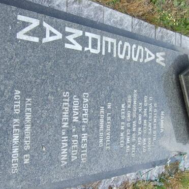 WASSERMAN Freda Cornelia 1928-1997