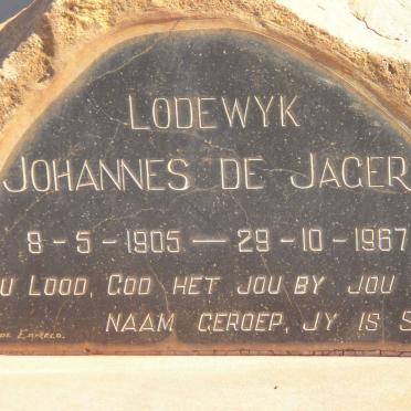JAGER Lodewyk Johannes, de 1905-1967