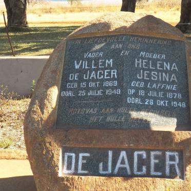 JAGER Willem, de 1869-1949 &amp; Helena Jesina LAFFNIE 1878-1946