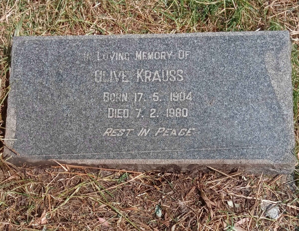 KRAUSS Martha Olive Grace Pullen 1904-1980 