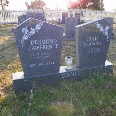 COGILL Desmond Lawerence 1924-1989 &amp; Julia Frances 1929-2009
