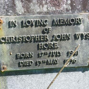 HORE Christopher John, WYSE 1941-1956