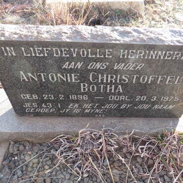 BOTHA Antonie Christoffel 1896-1975