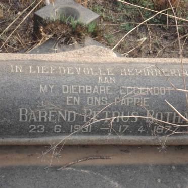 BOTHA Barend Petrus 1931-1977