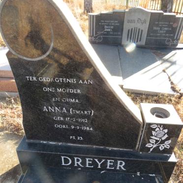 DREYER Anna nee SWART 1912-1984 
