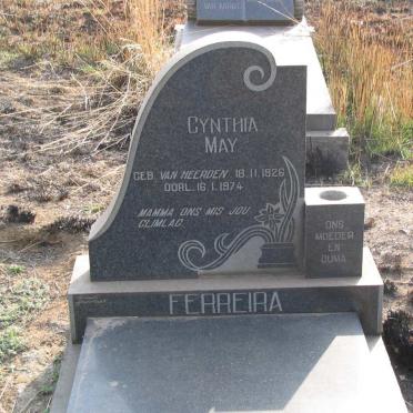 FERREIRA Cynthia May nee VAN HEERDEN 1926-1974
