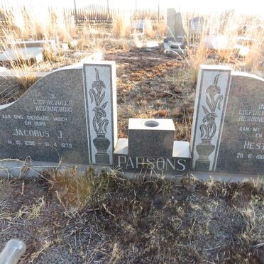 PARSONS Jacobus J. 1896-1979 & Hester M.H. 1905-1976