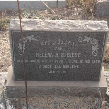 SIESE Helena A.S. nee KRUGER 1939-1969