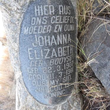 SMIT Johanna Elizabeth nee BOOYSEN 1907-1981