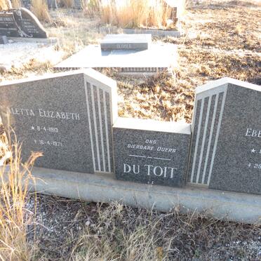 TOIT Ebenhaezer, du 1903-1971 & Aletta Elizabeth 1913-1971