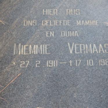 VERMAAS Miemmie 1911-1981